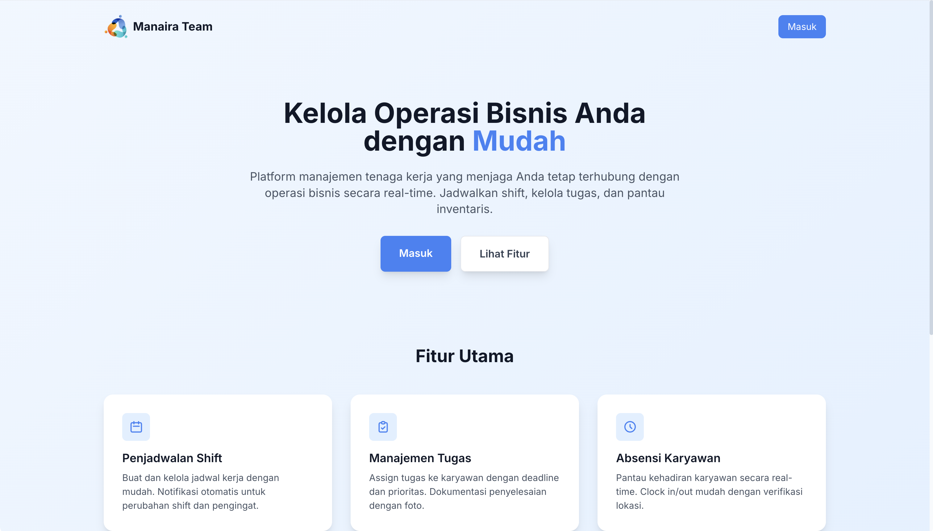 Team workforce management dashboard with employee overview